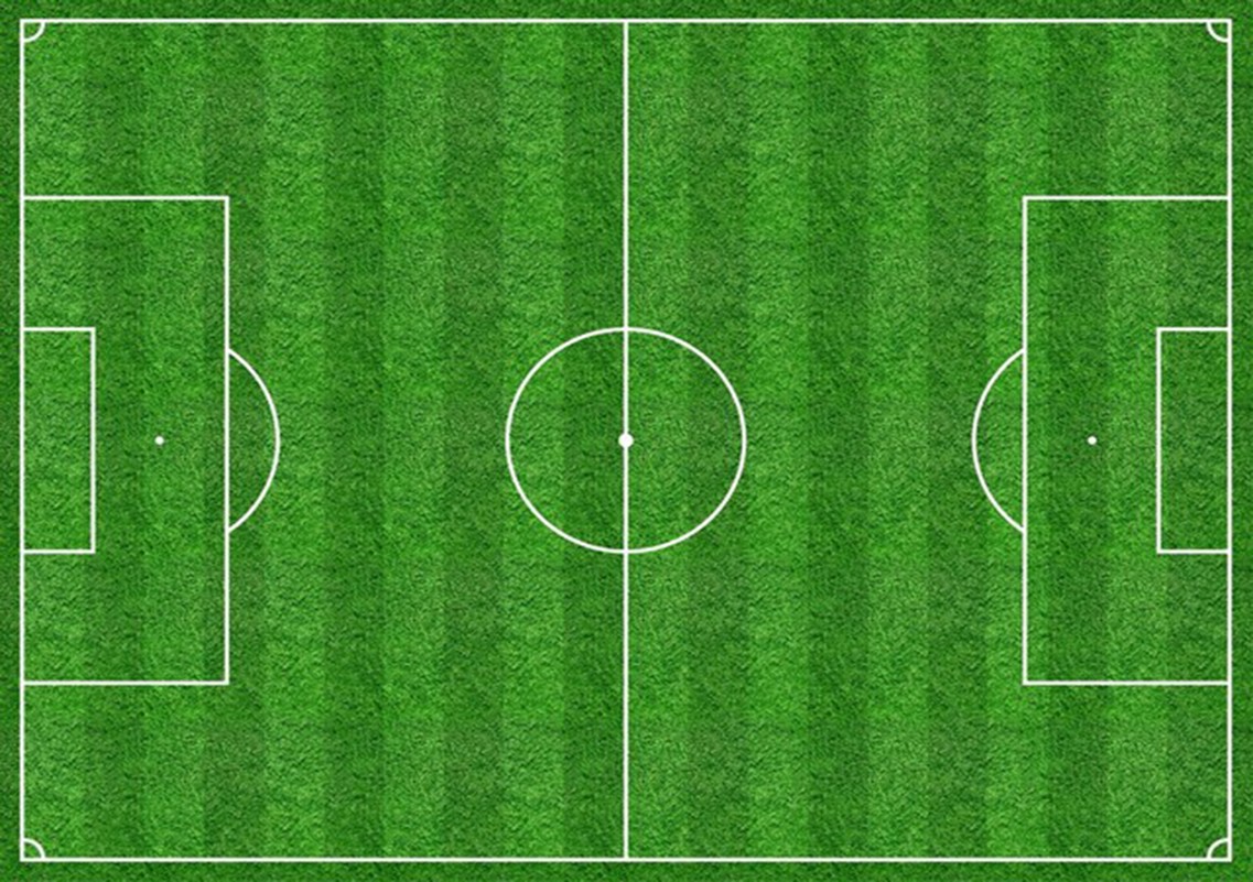 Modern A4 voetbalveld.