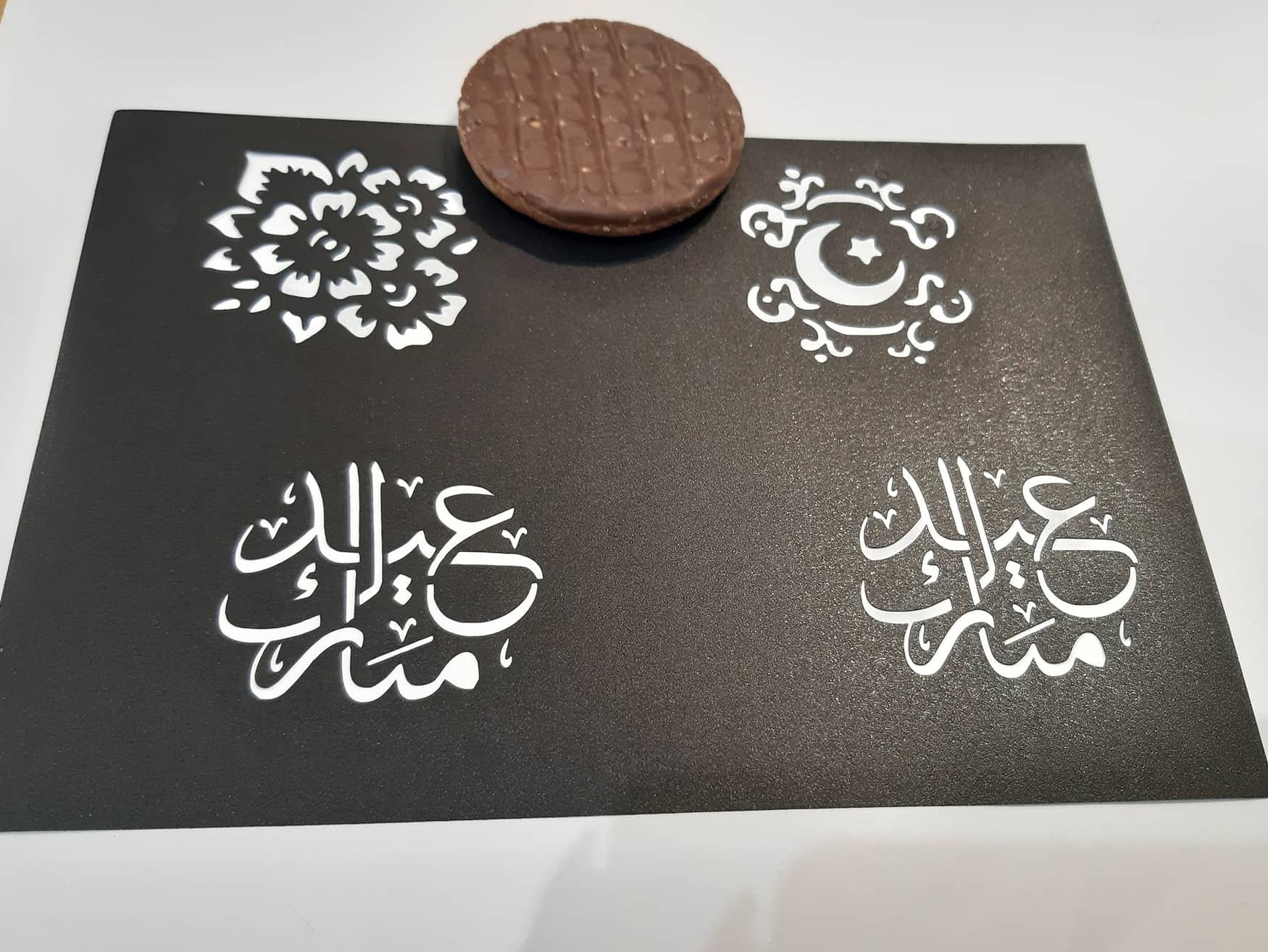 Eid Mubarak kalligrafie stencil magnum, koekjes