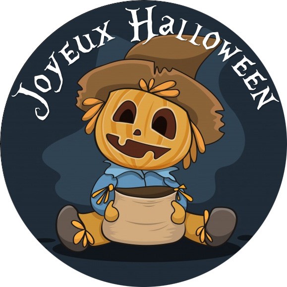 Vrolijke Halloween vogelverschrikker 20 cm