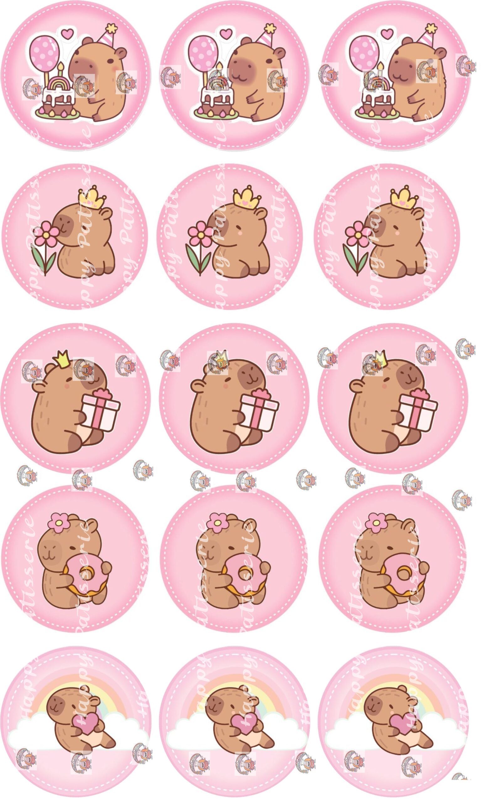 Kapybara disques cupcake