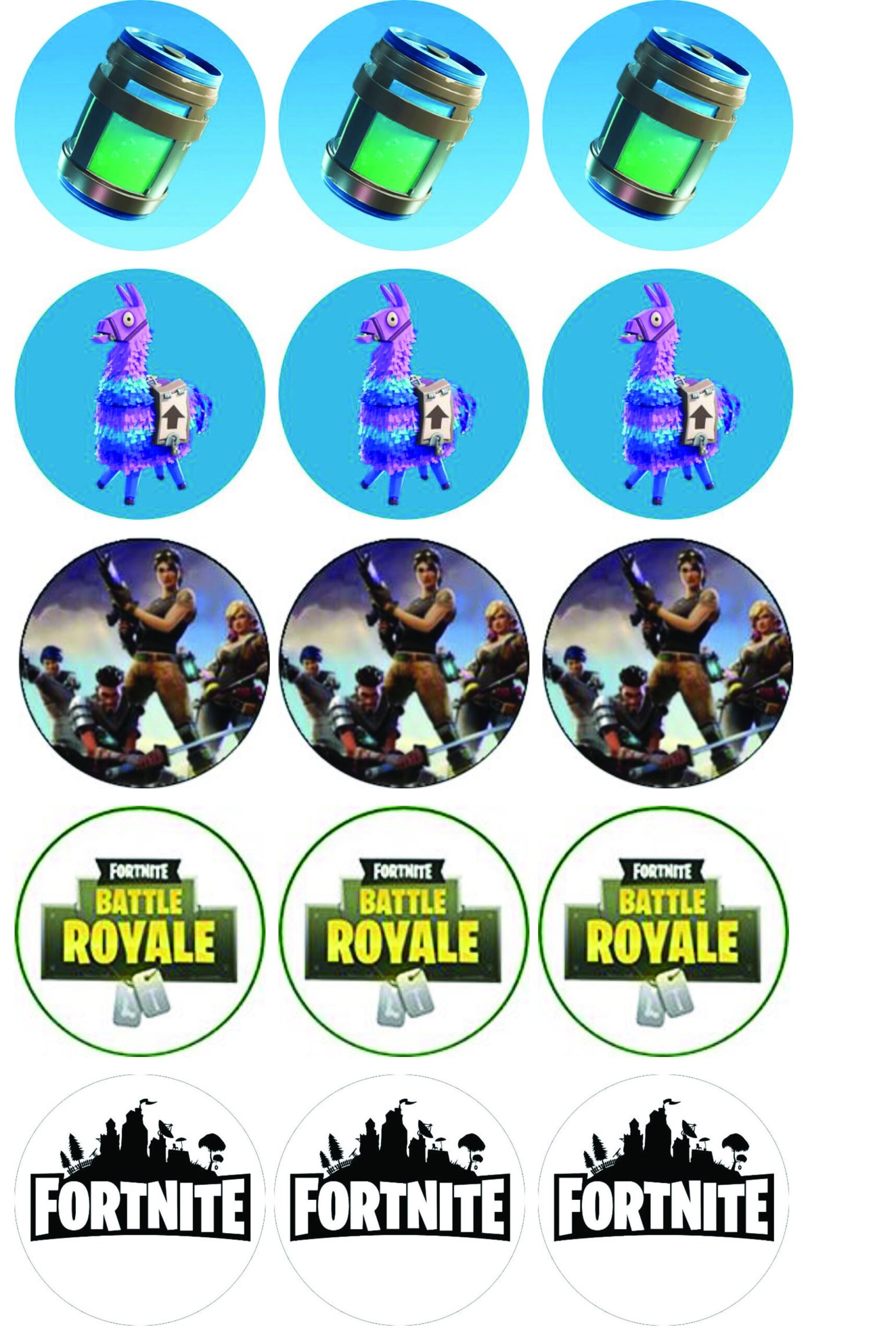 Fortnite cupcakeschijven