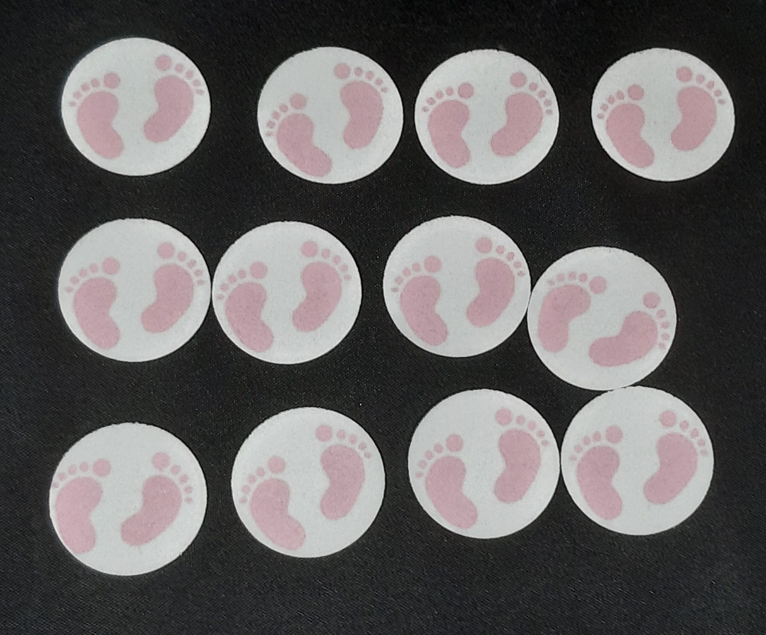 roze voetjes decor 2,5 cm