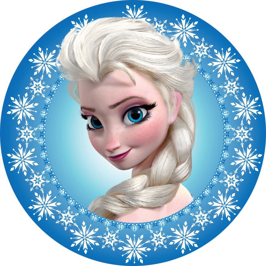 Elsa snowflake outline 20 cm unleavened