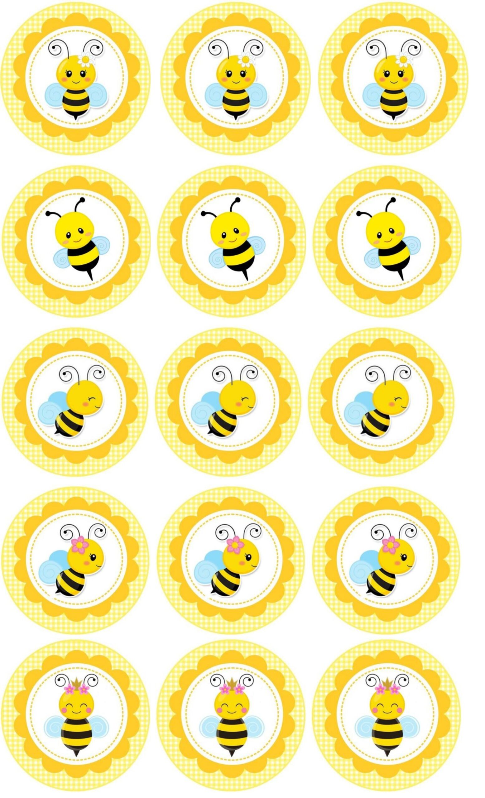 disques cupcake abeilles