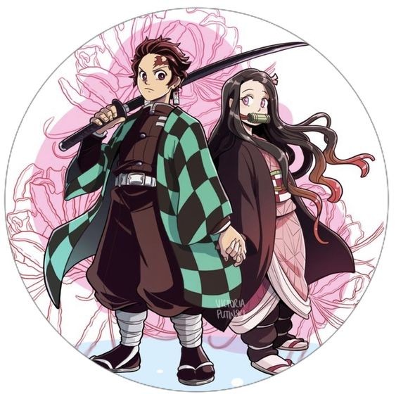 demonendoder: Kamado en Nezuko rond 20 cm