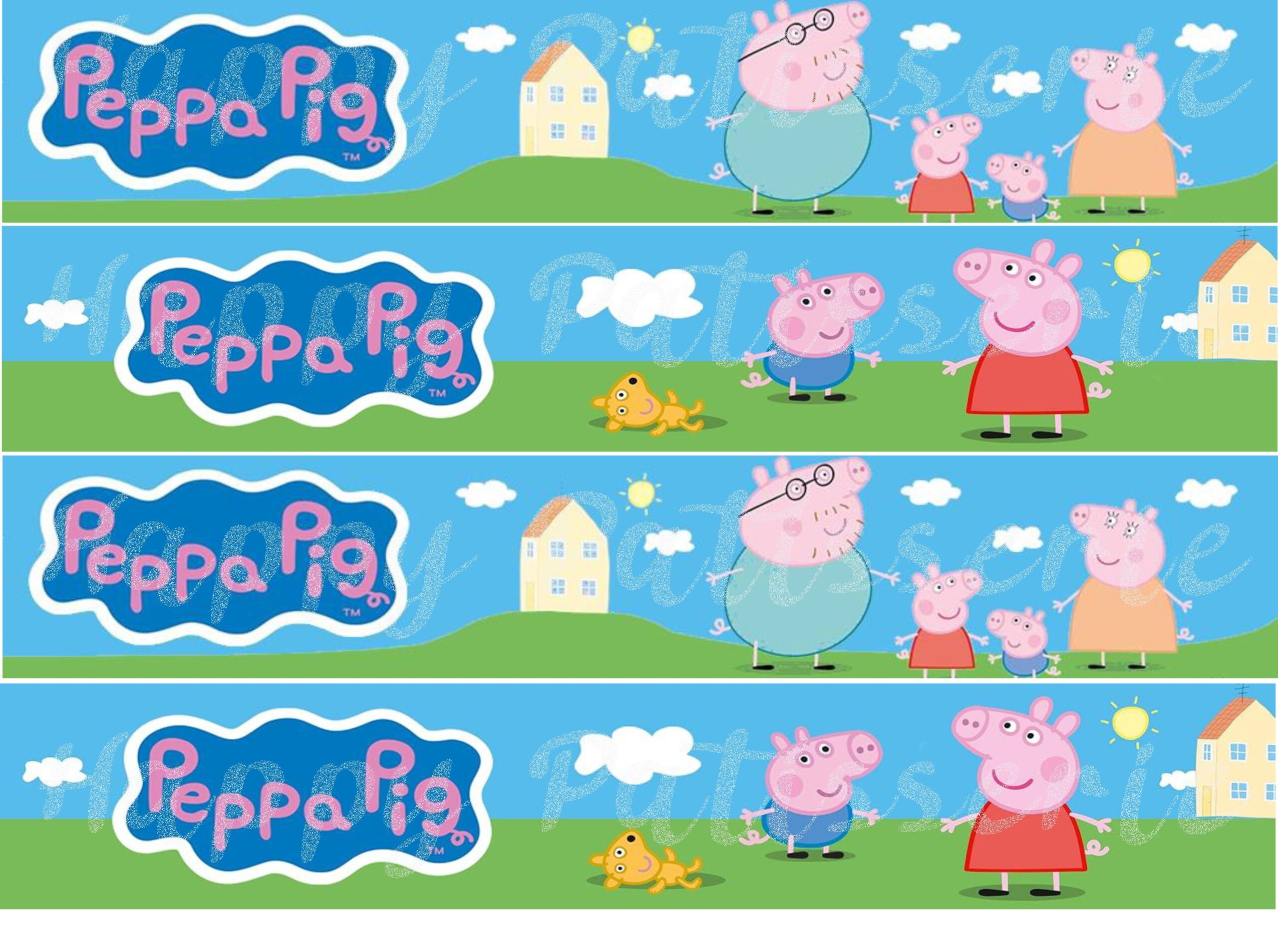 Peppa Pig taartoverzicht