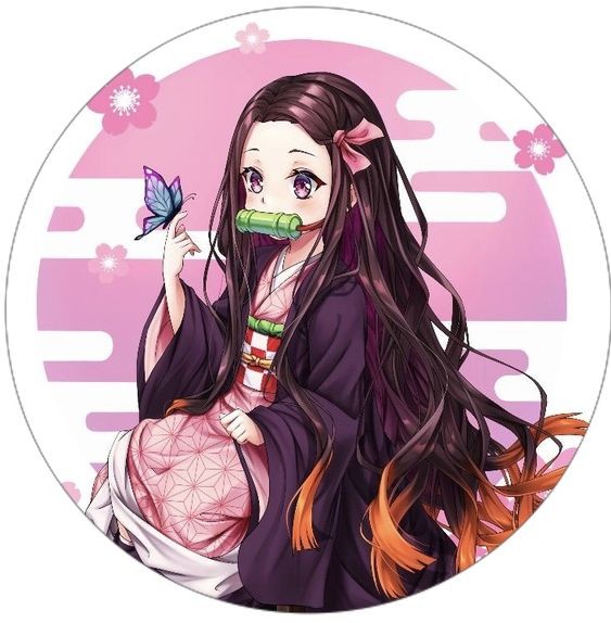 demonendoder: Nezuko en de vlinder rond 20 cm