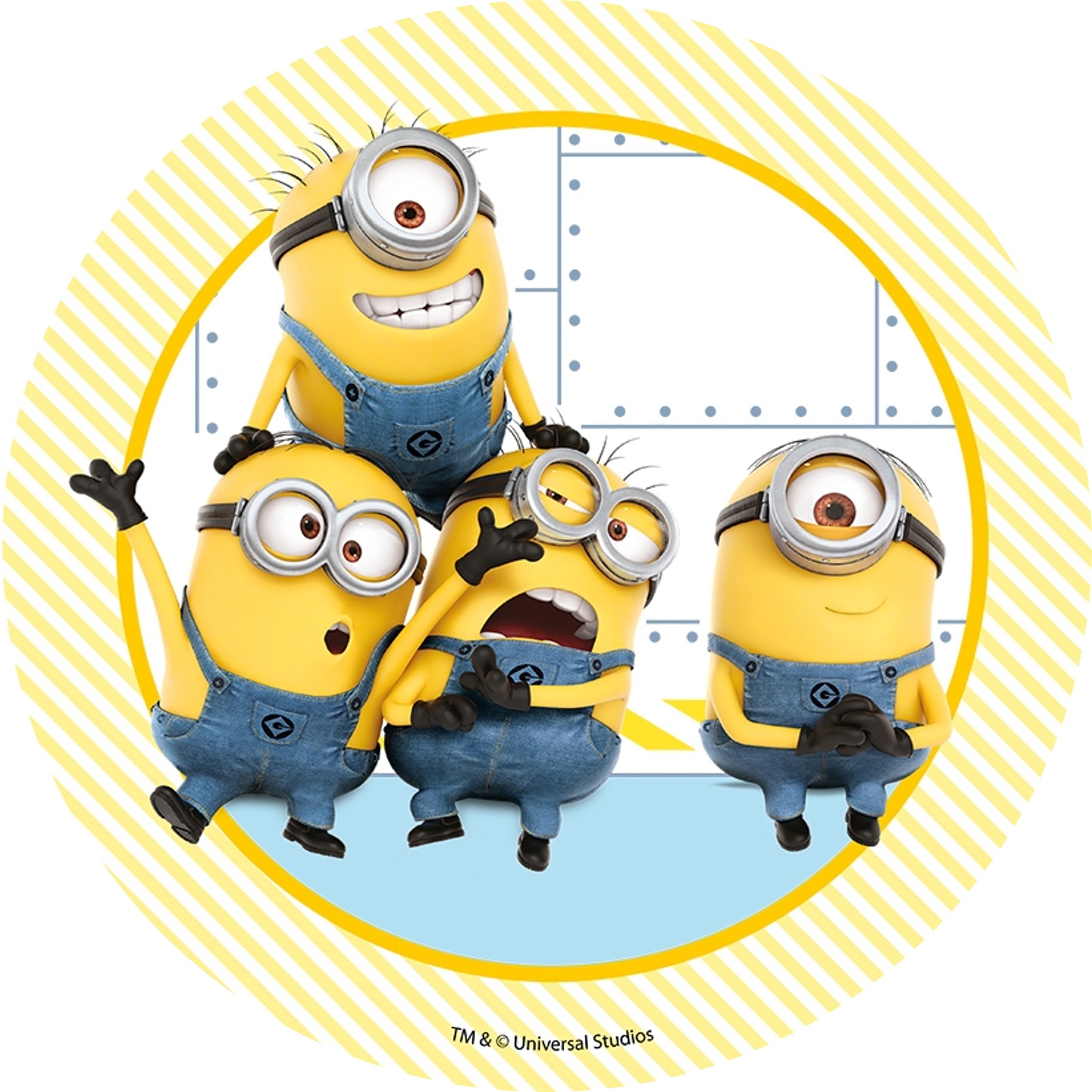 Les minions bordure jaune